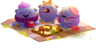 Doptelet Platelet Characters Having a Picnic